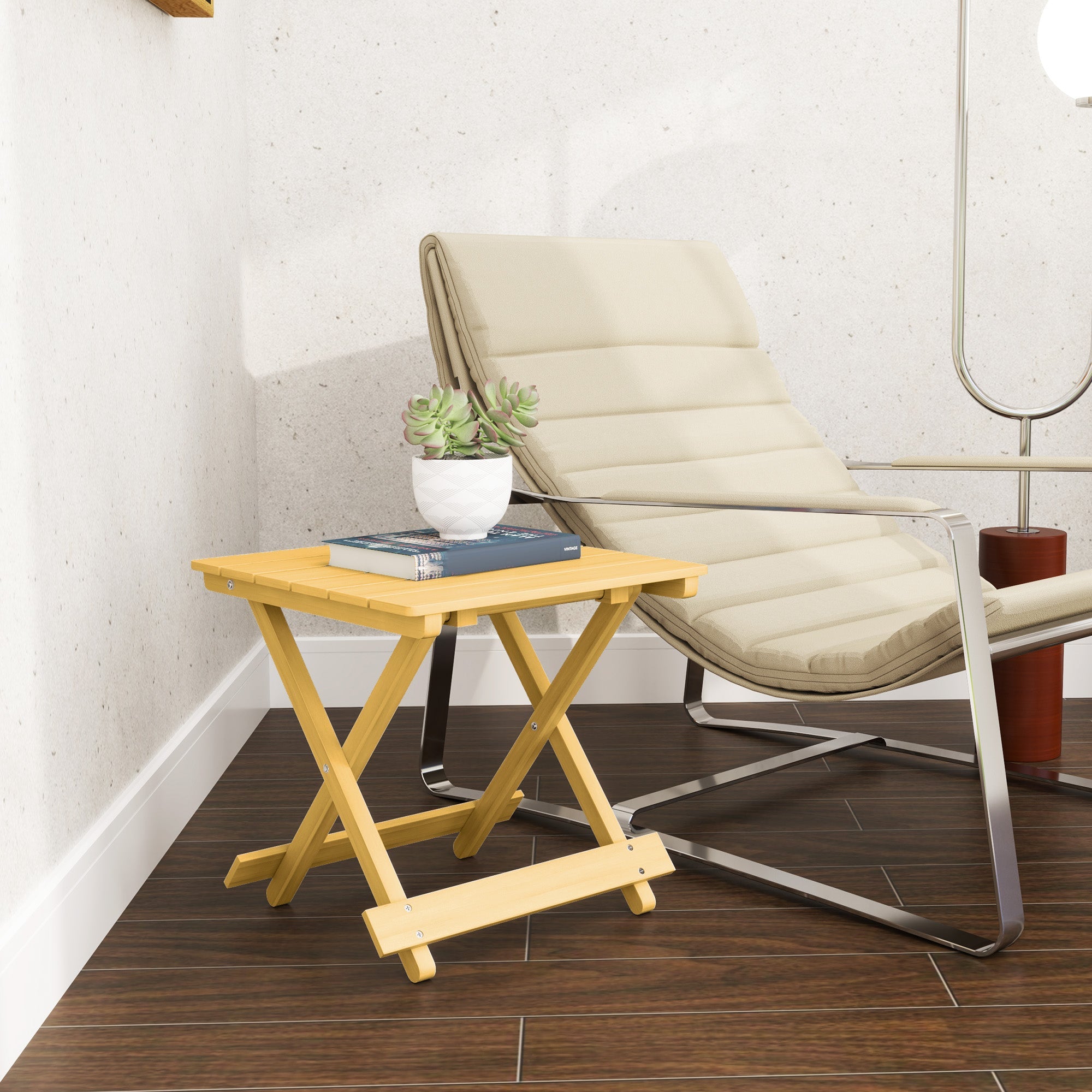 Wooden Folding Garden Table, Folding Side Table