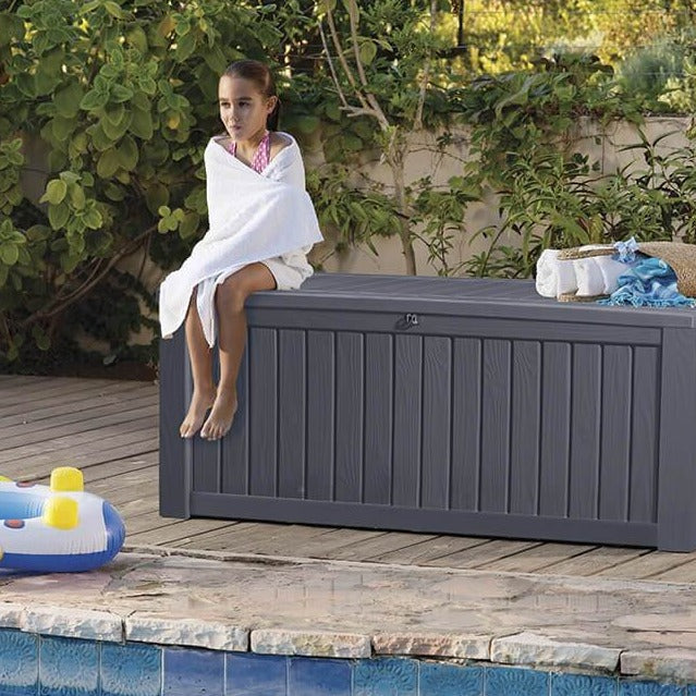 Keter Rockwood Storage Box in Dark Brown