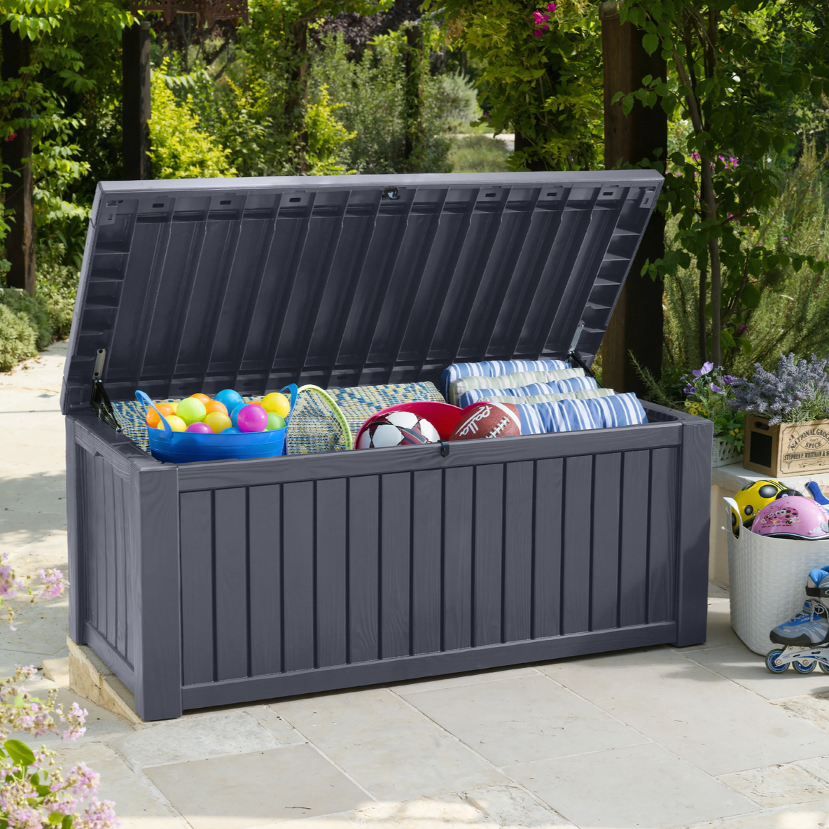 Keter Rockwood Storage Box in Dark Brown