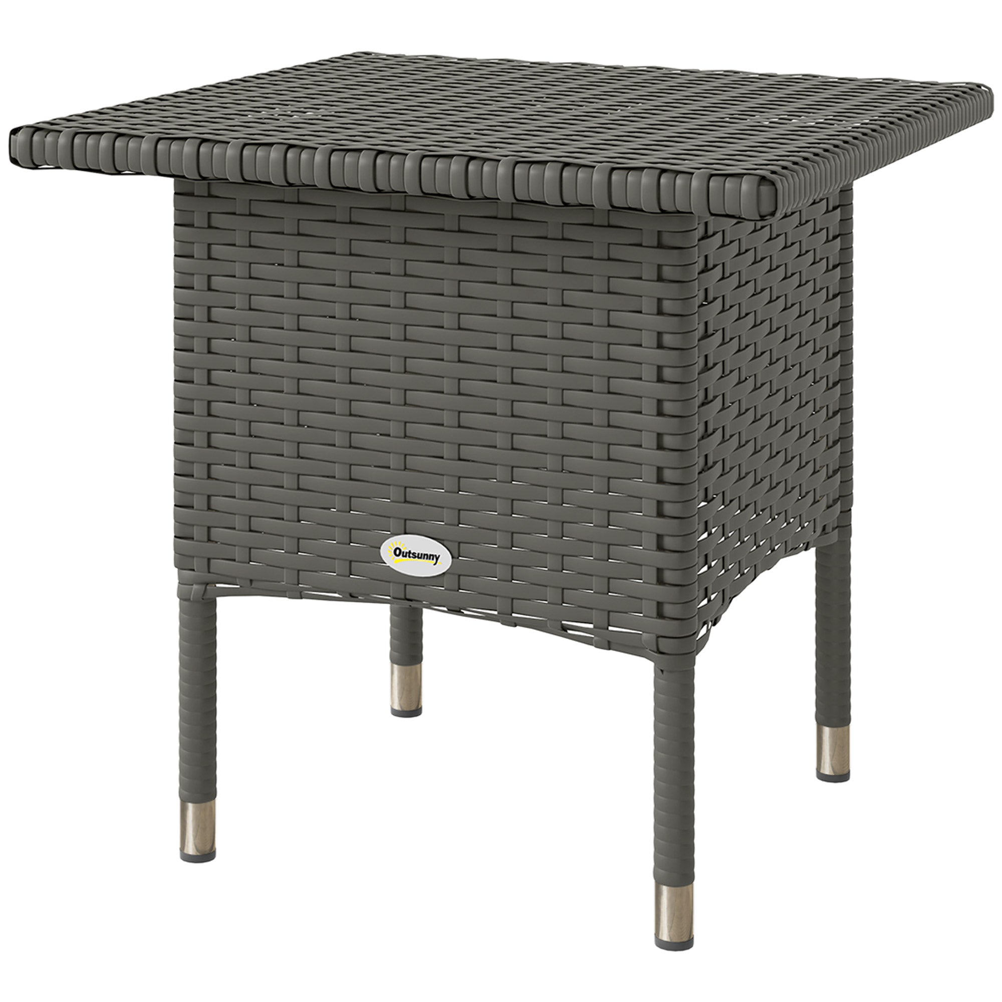 Pe Rattan Outdoor Coffee Table, Easy Match Rattan Side Table