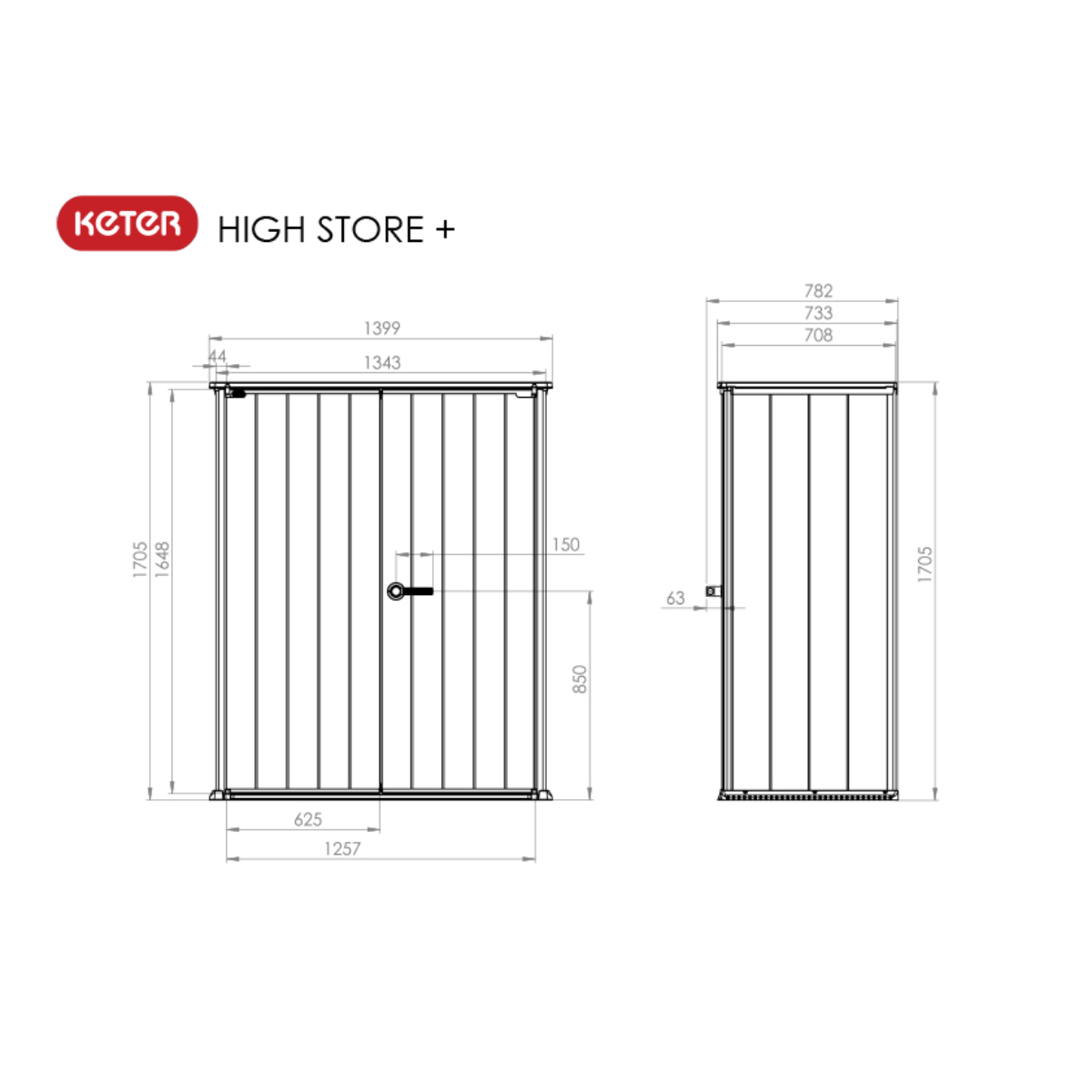 Keter Hi-Store Plus in Anthracite and Grey