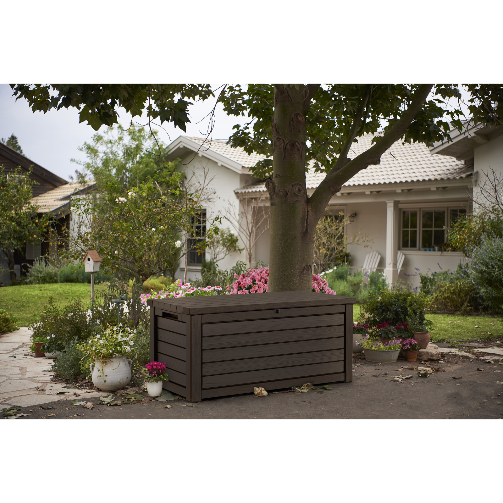Keter Hingham Storage Box in Dark Brown
