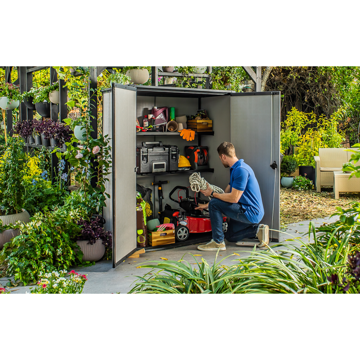 Keter Hi-Store Plus in Anthracite and Grey