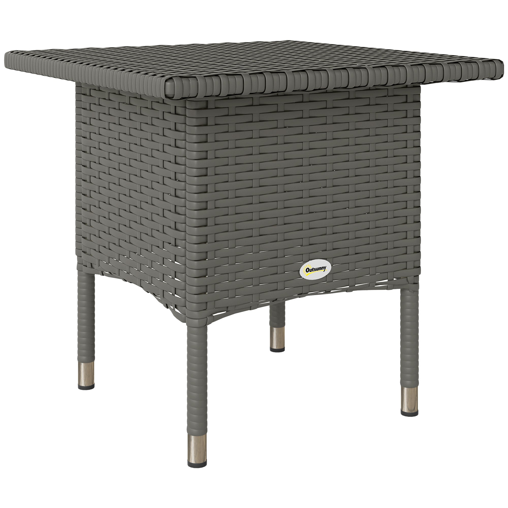 Pe Rattan Outdoor Coffee Table, Easy Match Rattan Side Table